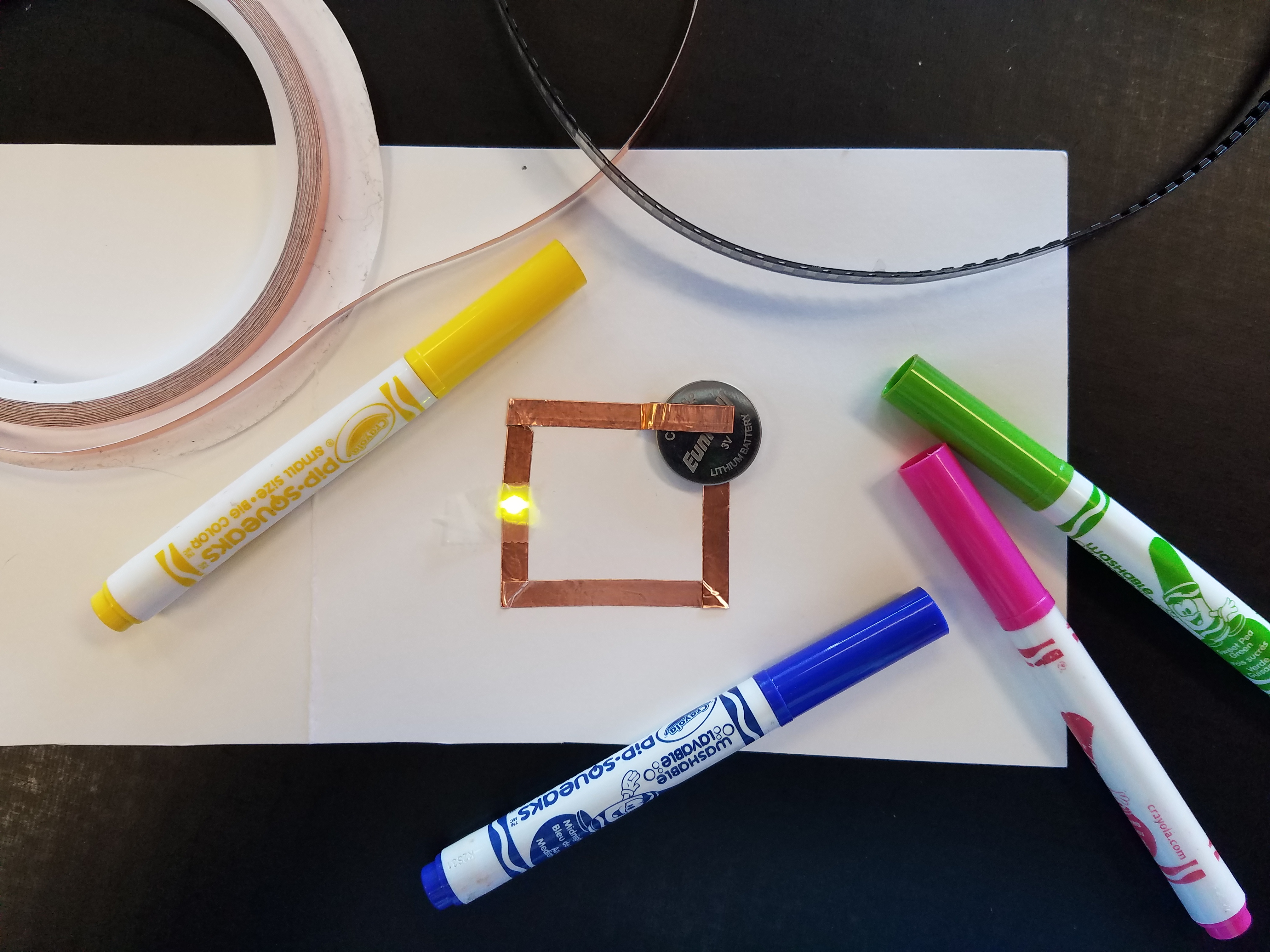 paper circuits at Spark Imagination and Science center